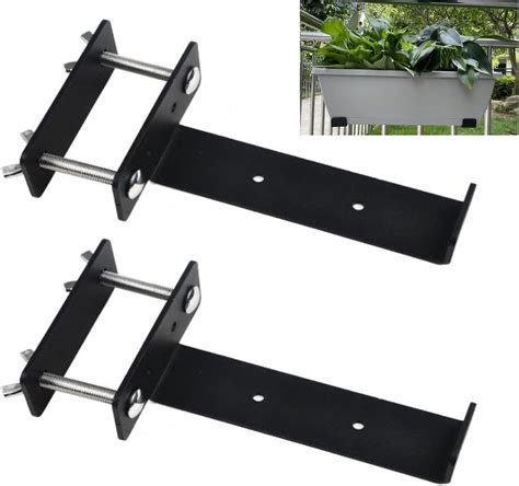 metal railing planter bracket|adjustable railing planter brackets.